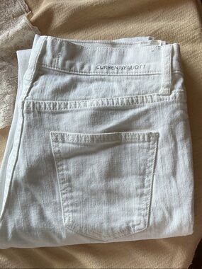 Current/Elliott White Skinny High-Rise Jeans
